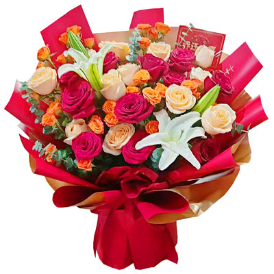 南昌19朵玫瑰百合，爱情永不凋零